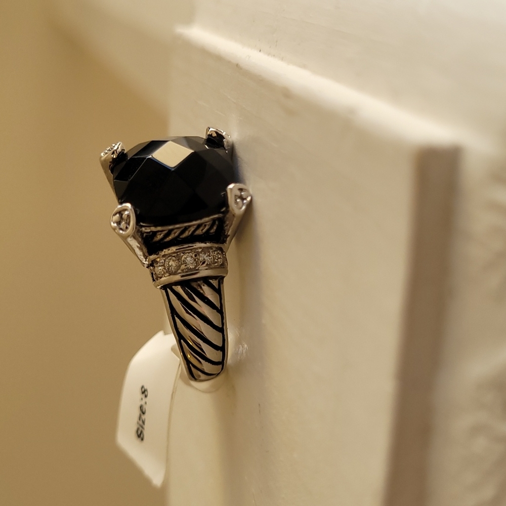 Onyx silver plated ring - Picture 5 of 8